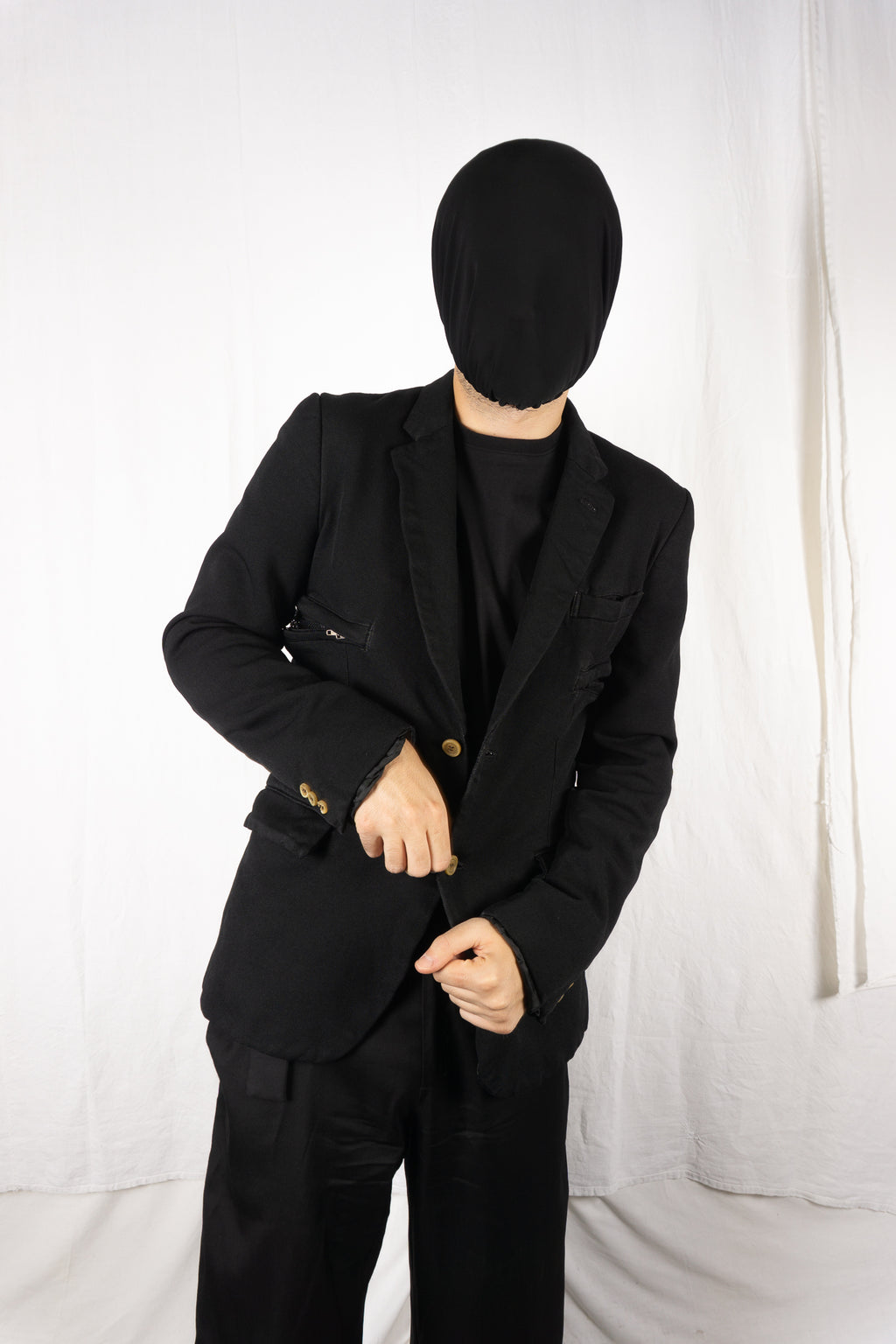 Comme des Garçons Homme Plus A/W 2005 horizontal zip jacket – back view | Recente Studio