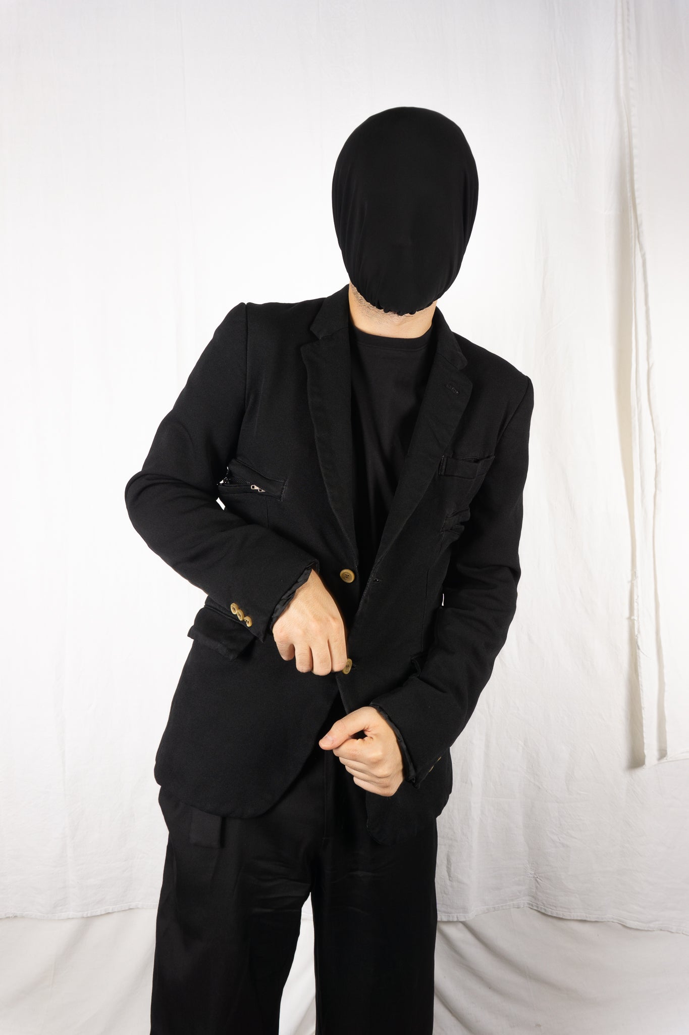 Comme des Garçons Homme Plus A/W 2005 horizontal zip jacket – back view | Recente Studio
