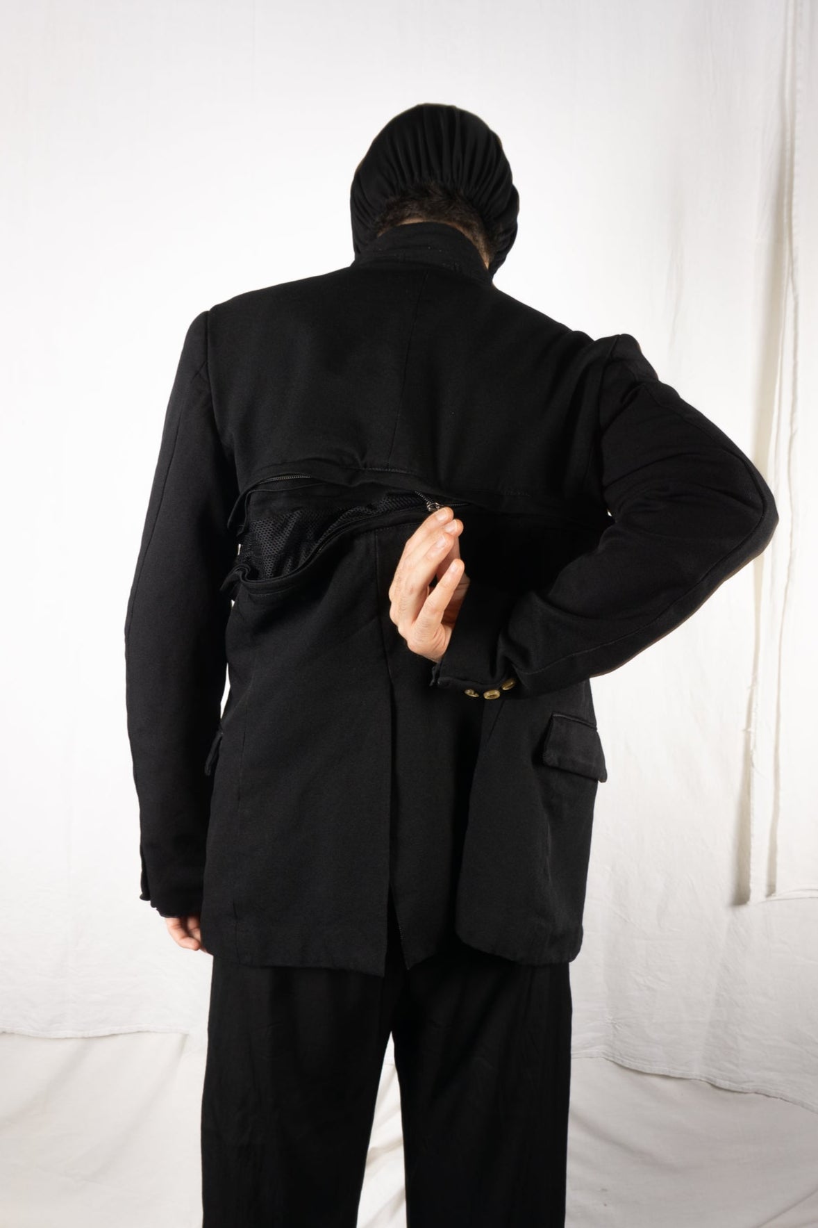 Comme des Garçons Homme Plus A/W 2005 horizontal zip jacket – front view | Recente Studio