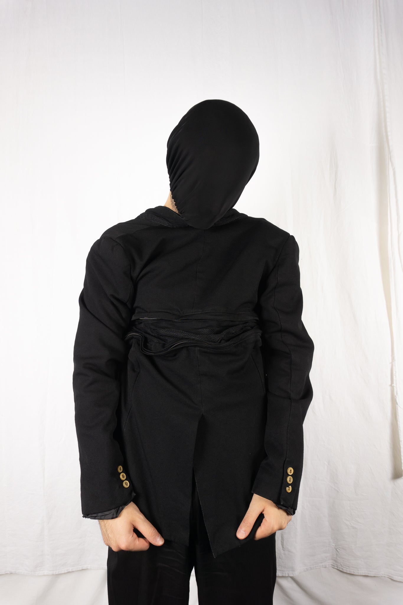 Comme des Garçons Homme Plus A/W 2005 horizontal zip jacket – pocket detail | Recente Studio