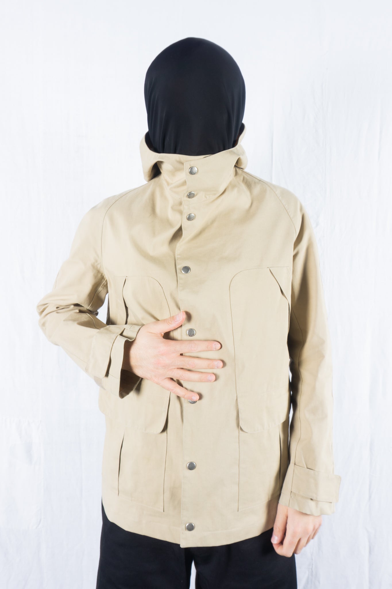 Junya Watanabe Man x Mackintosh S/S 2010 wind jacket – collar detail | Recente Studio