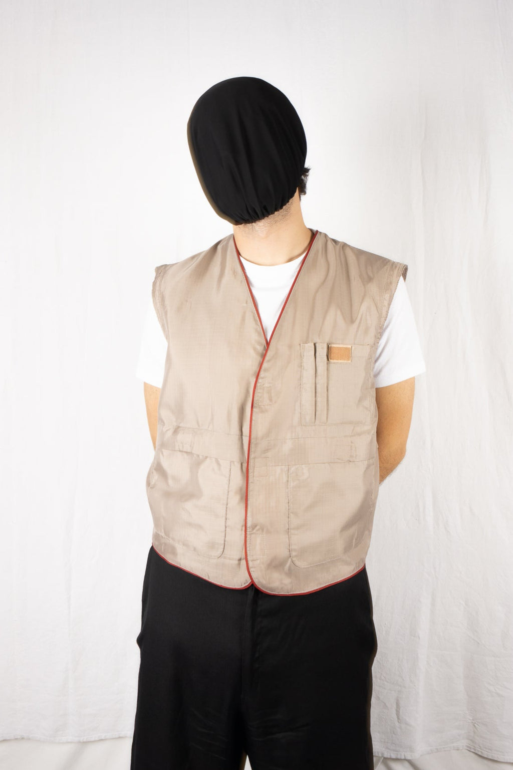 Issey Miyake Design Studio 1981 Sony uniform vest – front view | Recente Studio