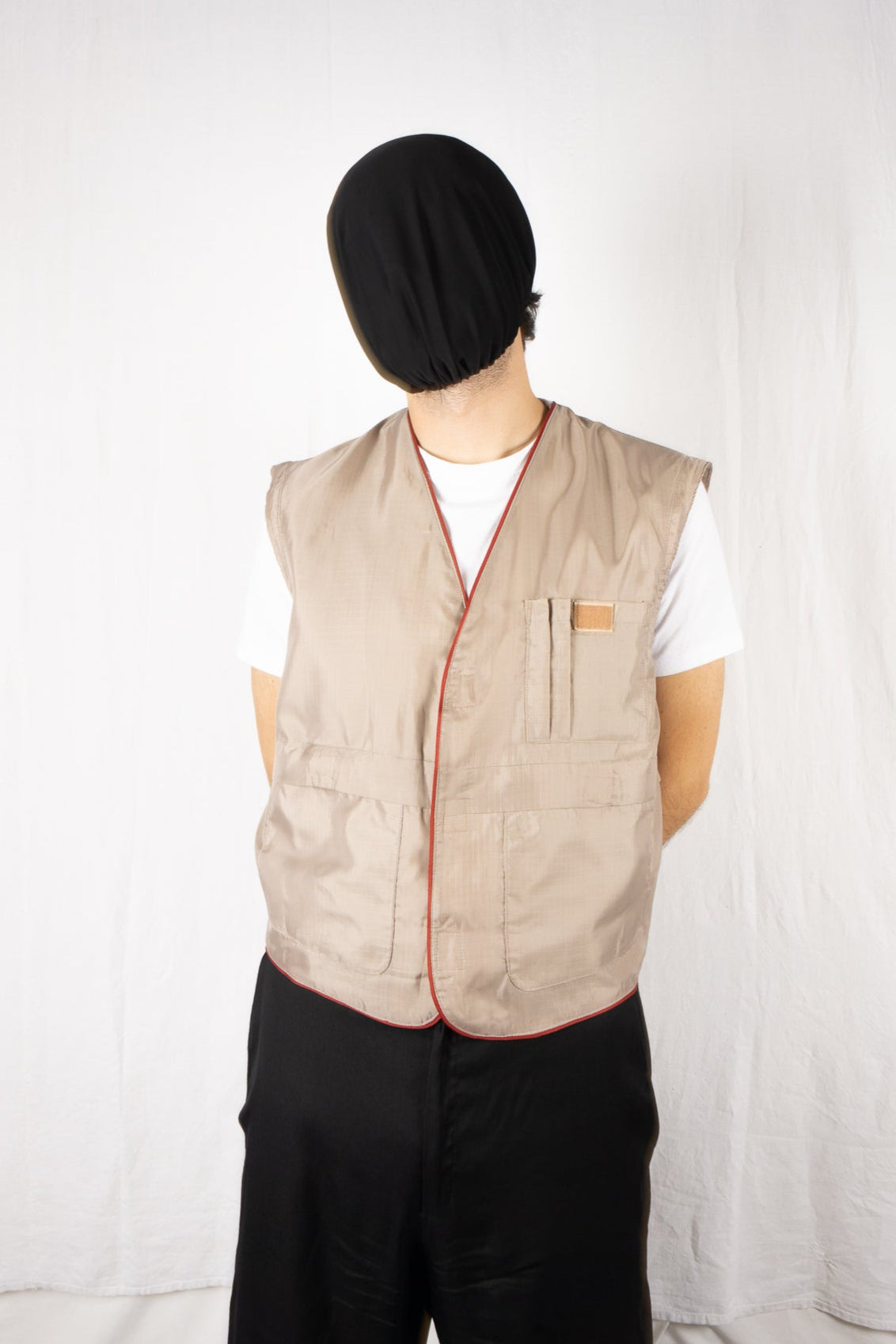 Issey Miyake Design Studio 1981 Sony uniform vest – front view | Recente Studio