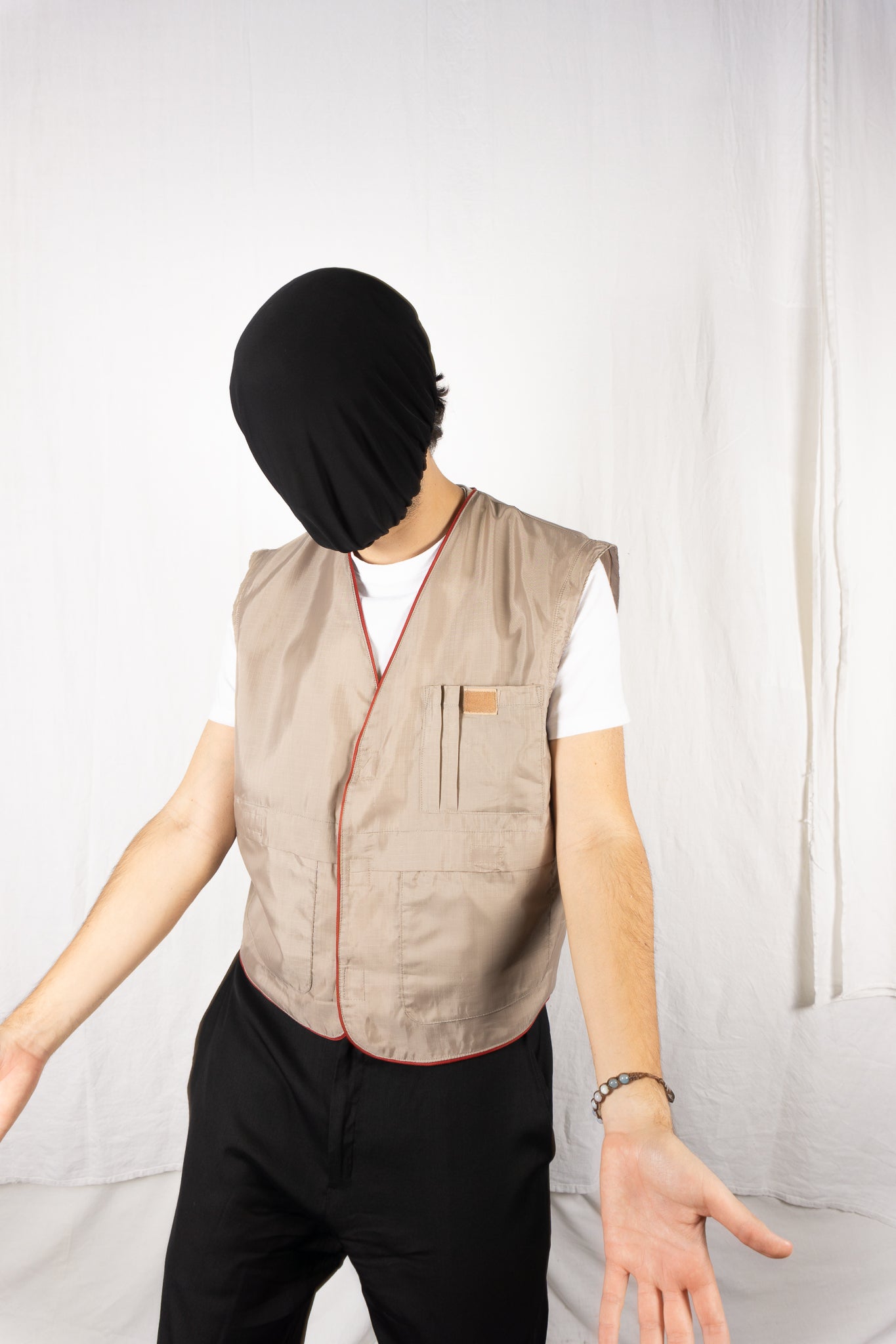 Issey Miyake Design Studio 1981 Sony uniform vest – back view | Recente Studio