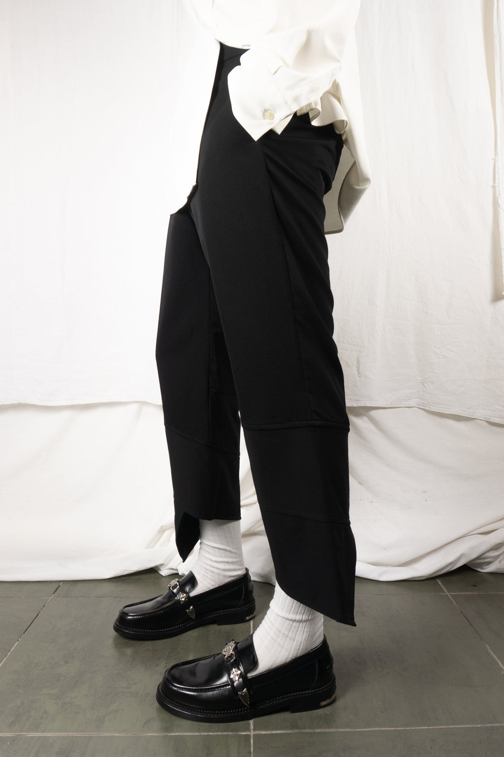 Comme des Garçons Homme Plus S/S 2019 spiral pants – front view | Recente Studio