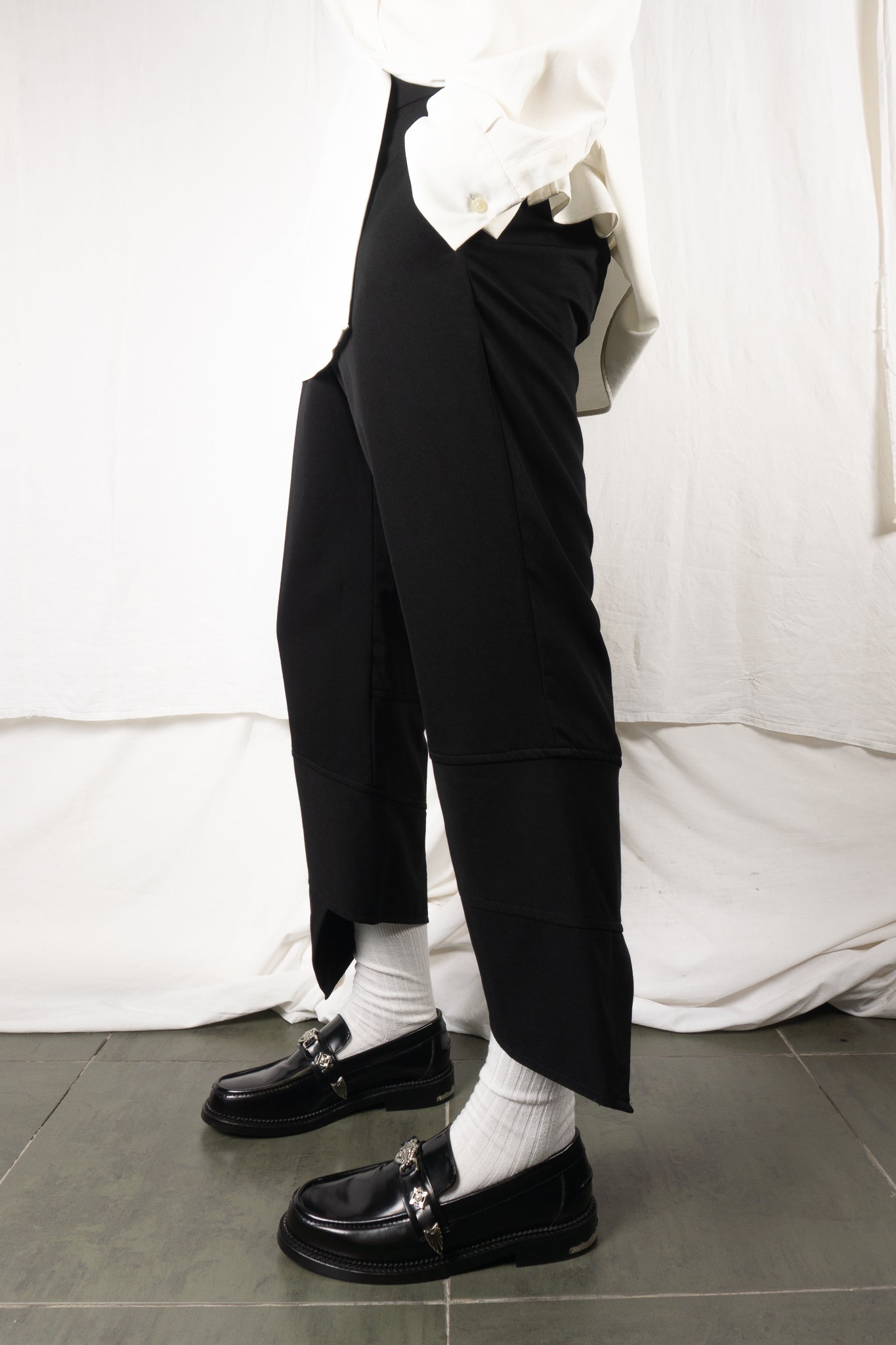 Comme des Garçons Homme Plus S/S 2019 spiral pants – front view | Recente Studio