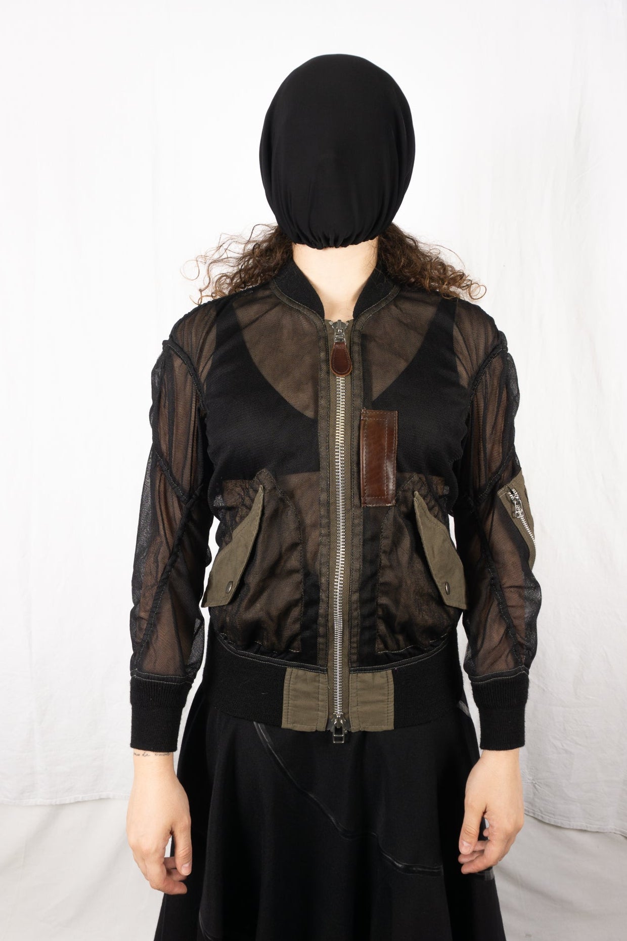 Junya Watanabe S/S 2012 transparent bomber jacket – front view | Recente Studio