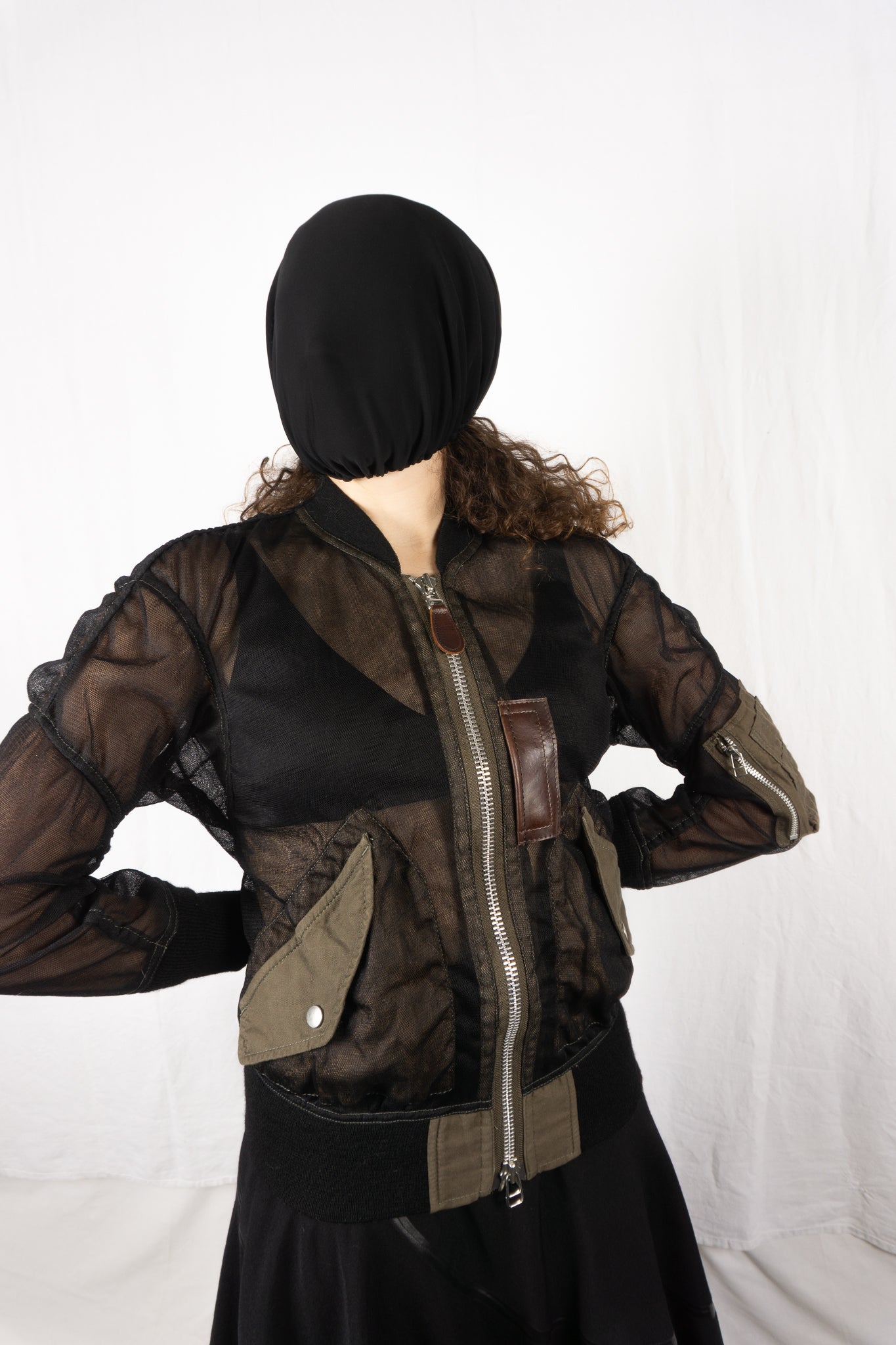 Junya Watanabe SS12 transparent bomber jacket – side view | Recente Studio