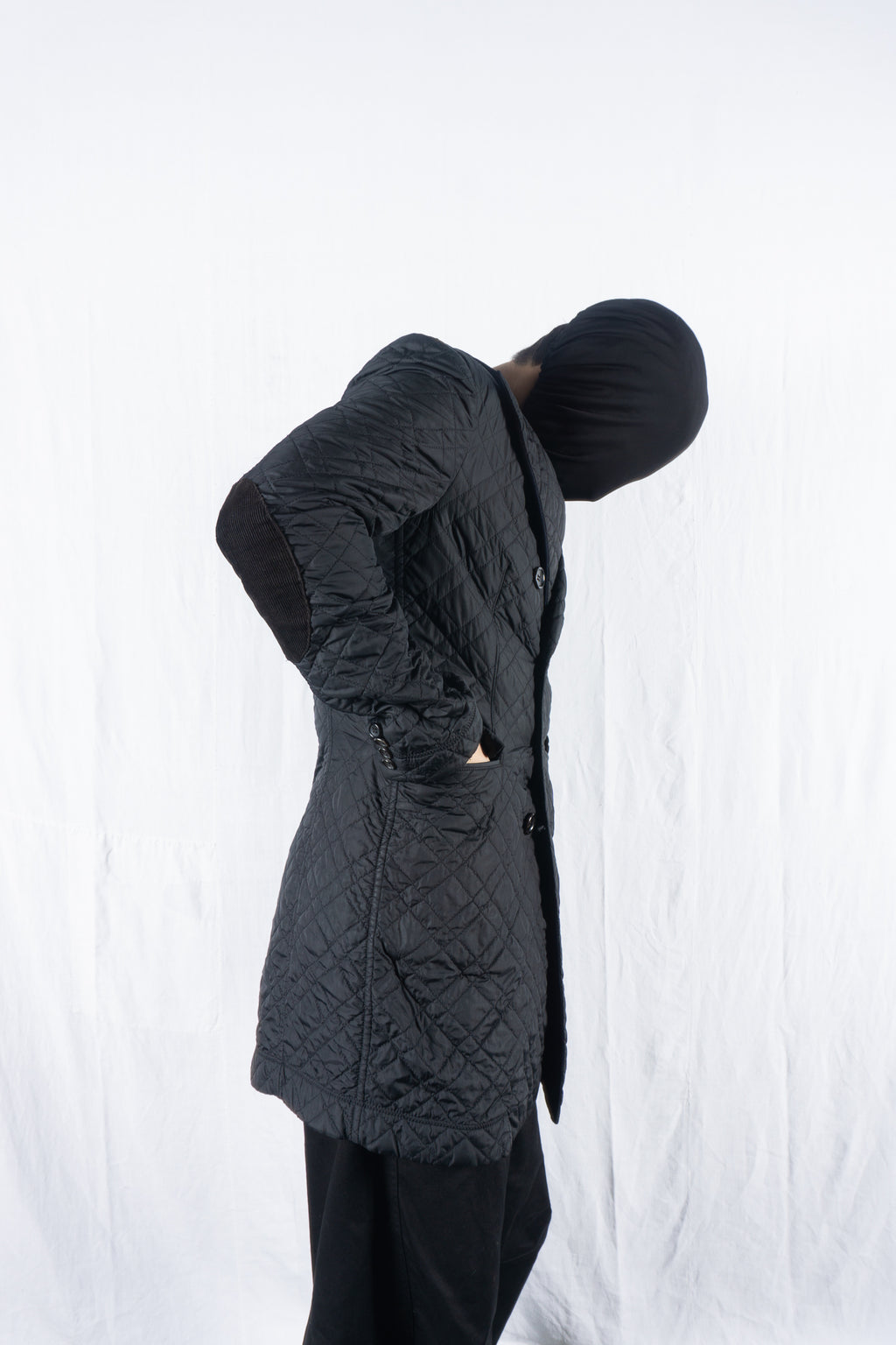 Junya Watanabe Man A/W 2014 quilted coat – side view | Recente Studio