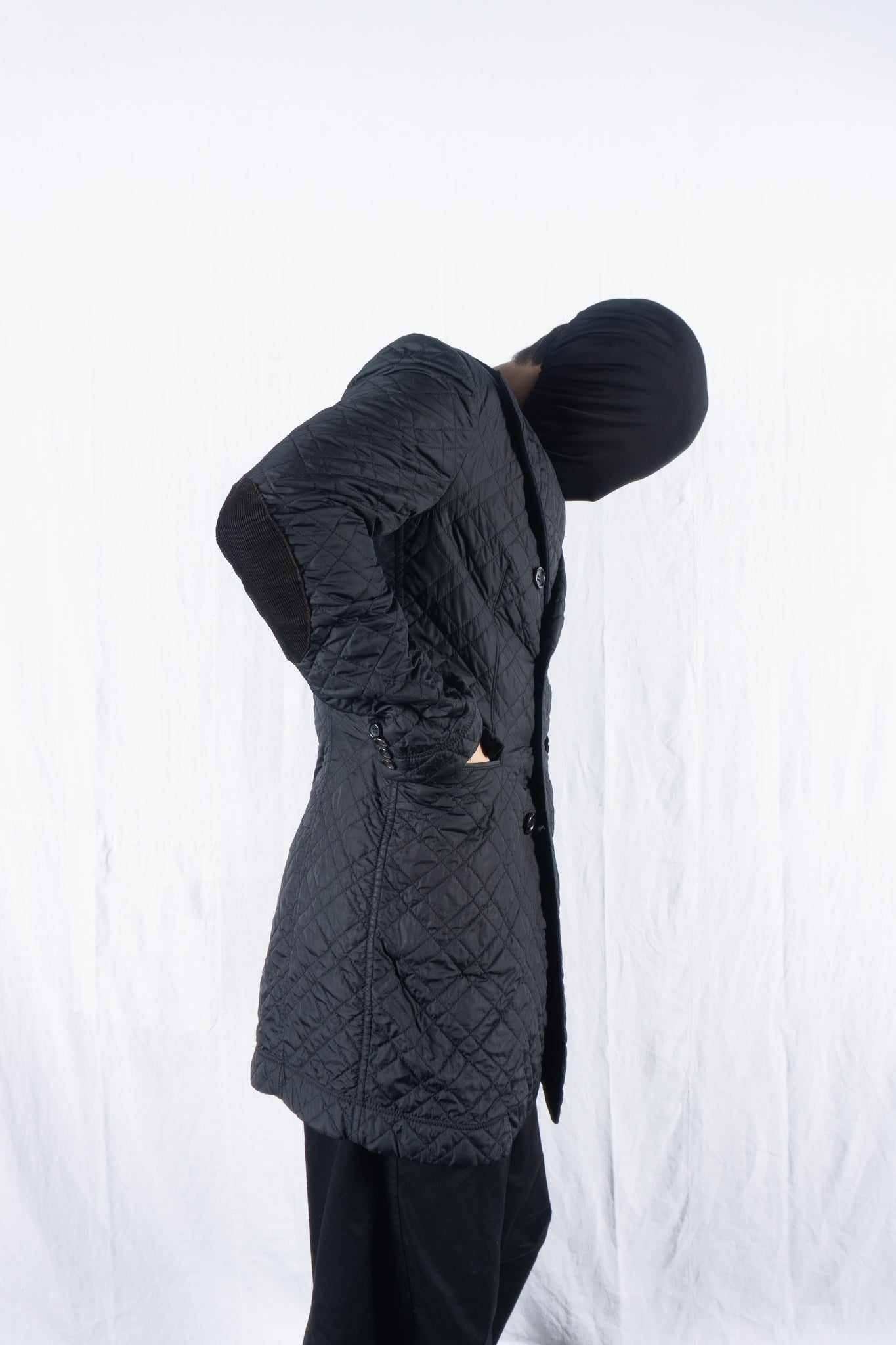 Junya Watanabe Man A/W 2014 quilted coat – side view | Recente Studio