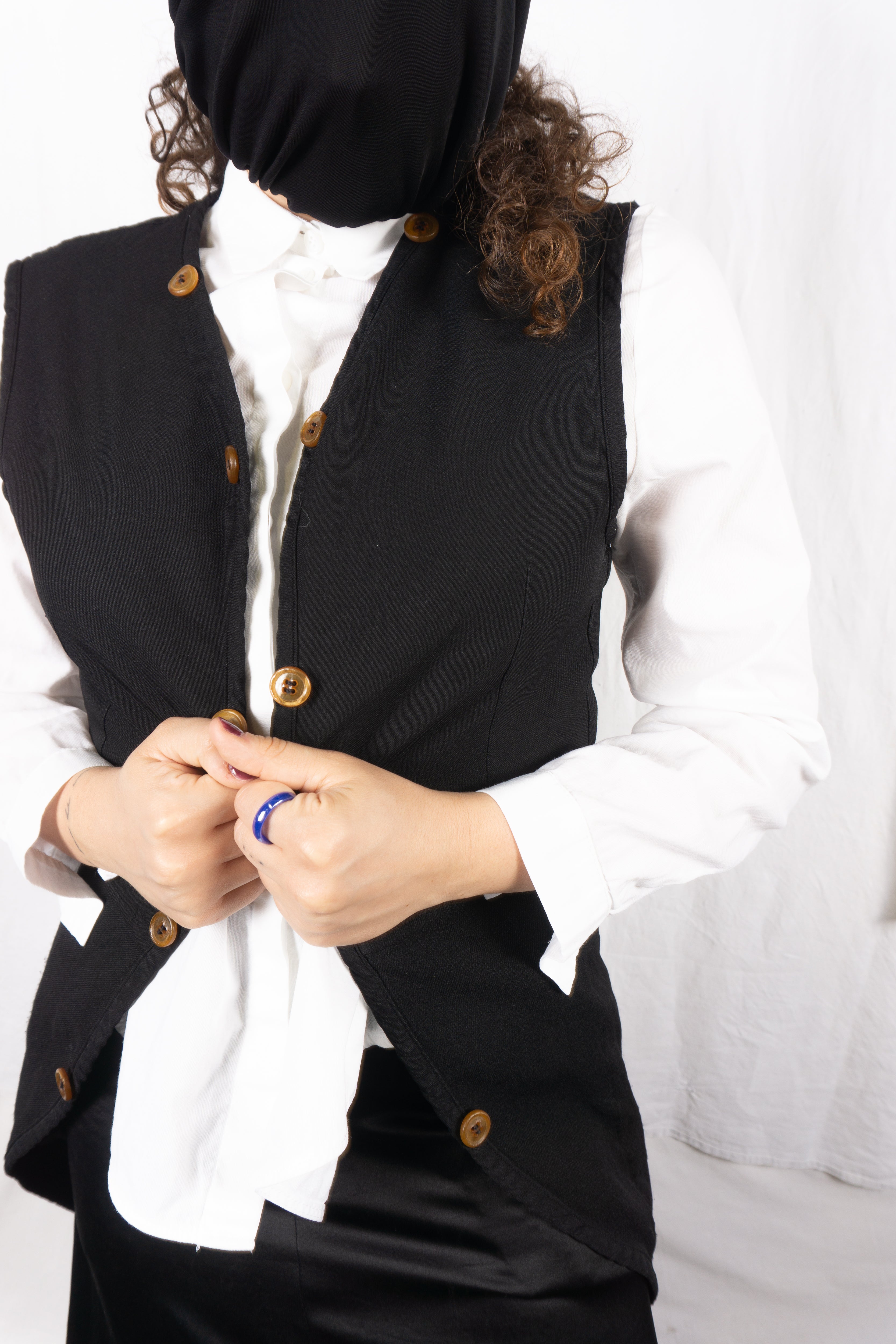 Comme des Garçons AW10 long waistcoat – full length | Recente Studio