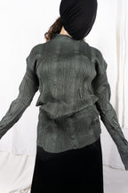 Issey Miyake AW95 pleated top – side view | Recente Studio