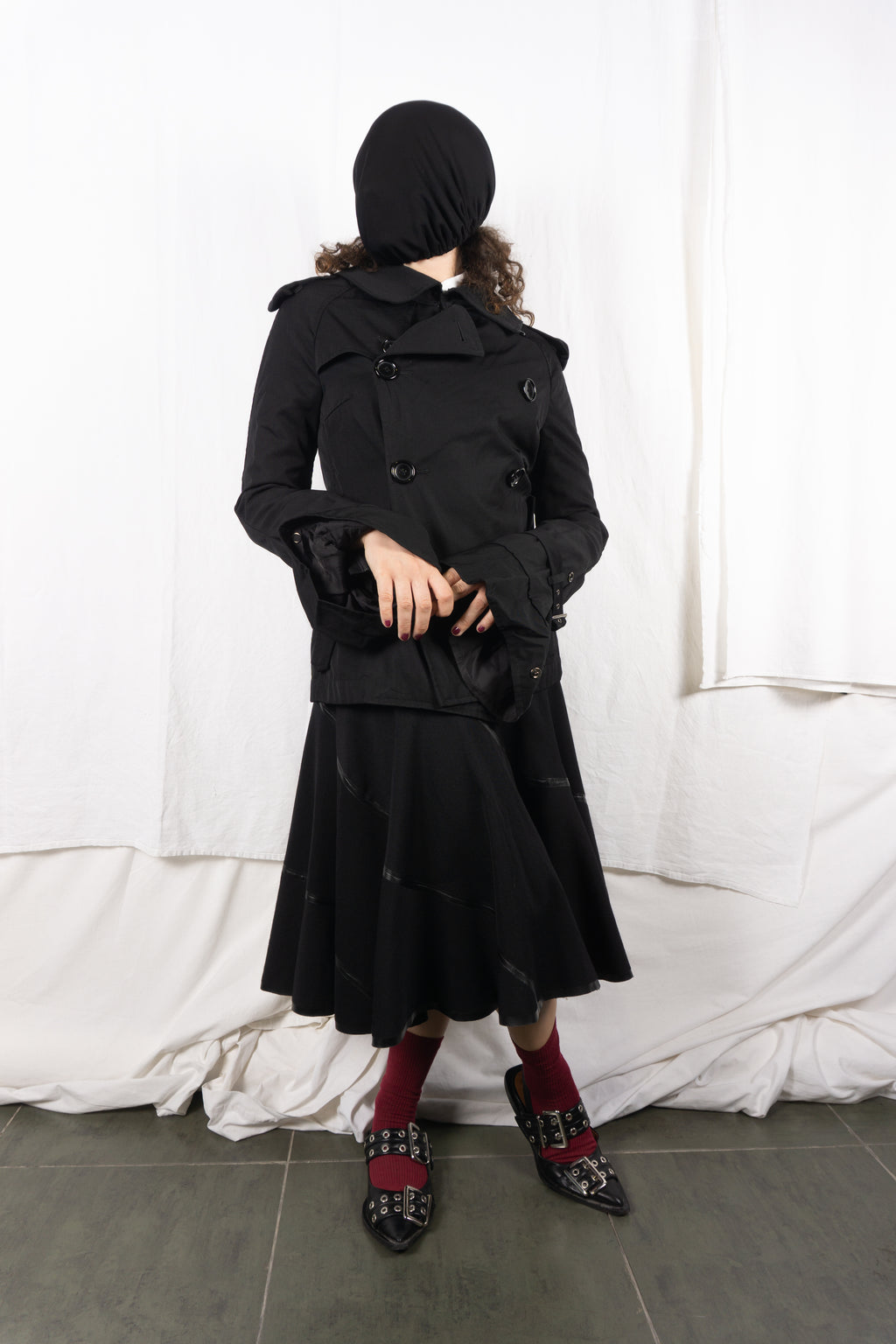 Junya Watanabe AW05 short trench – side view | Recente Studio