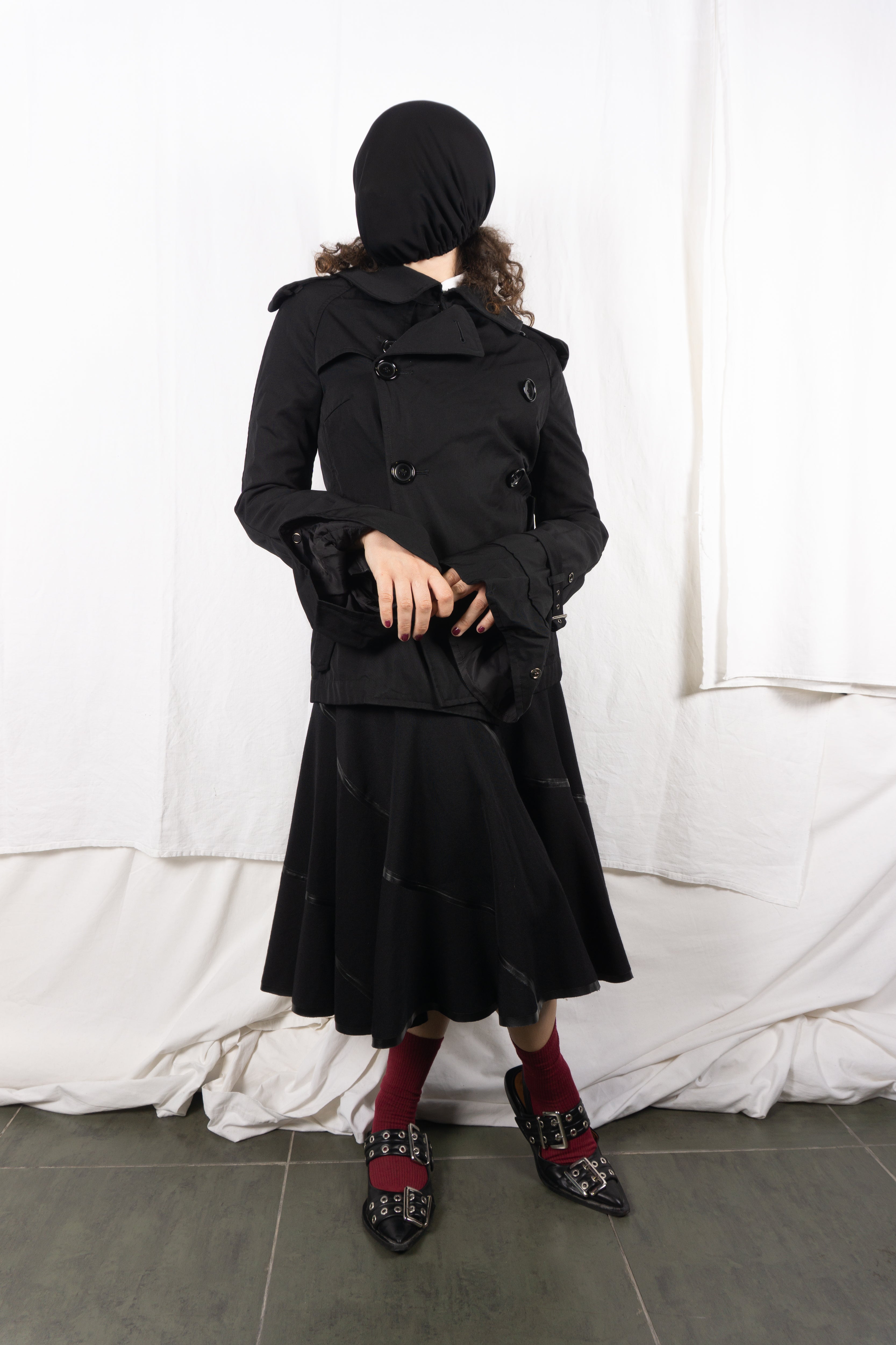 Junya Watanabe AW05 short trench – side view | Recente Studio
