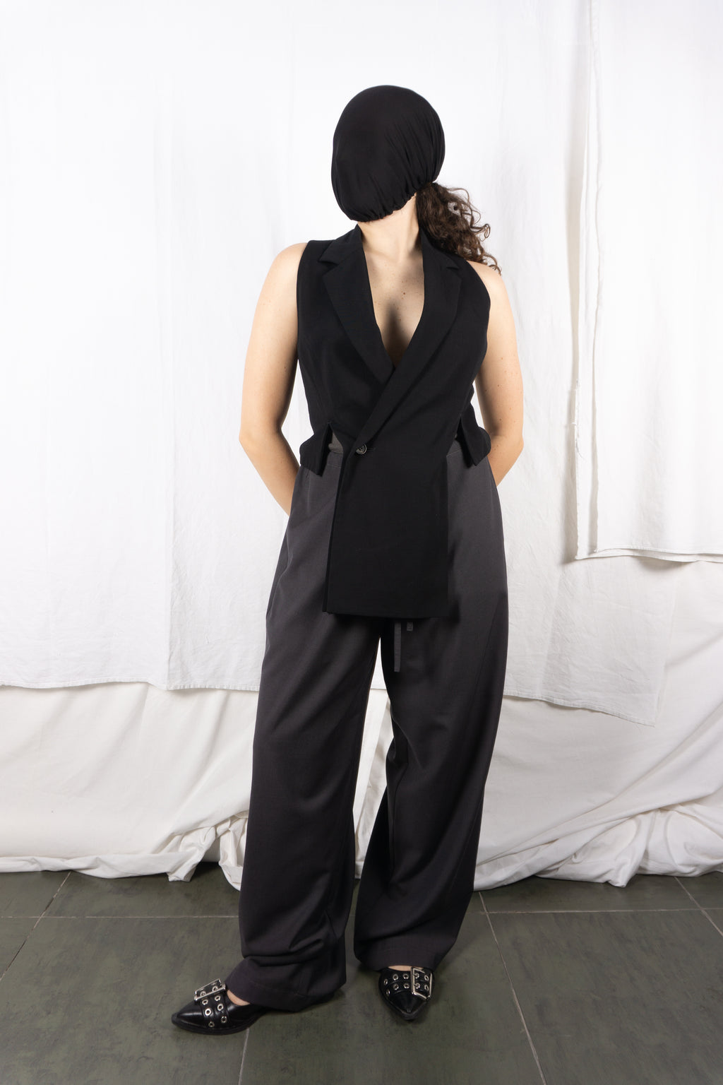 Y's Yohji Yamamoto SS15 asymmetrical gilet – side view | Recente Studio