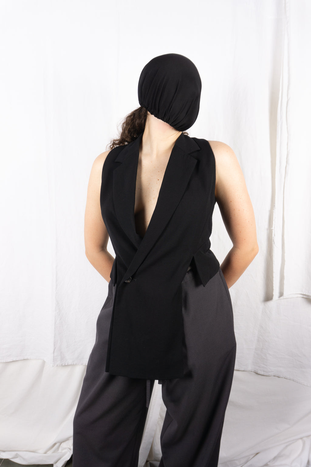 Y's Yohji Yamamoto SS15 asymmetrical gilet – full length | Recente Studio
