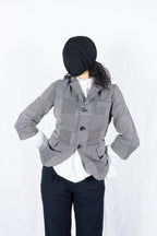 Comme des Garçons S/S 2012 asymmetrical checked jacket – front view | Recente Studio