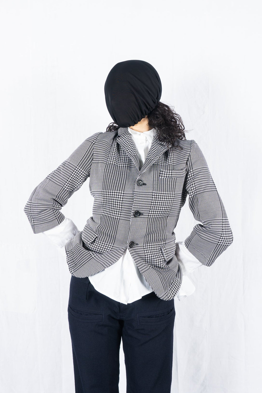 Comme des Garçons S/S 2012 asymmetrical checked jacket – front view | Recente Studio