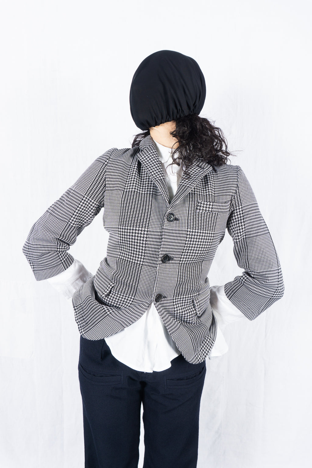 Comme des Garçons SS12 asymmetrical checked jacket – open view | Recente Studio