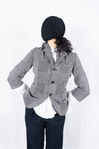 Comme des Garçons SS12 asymmetrical checked jacket – open view | Recente Studio