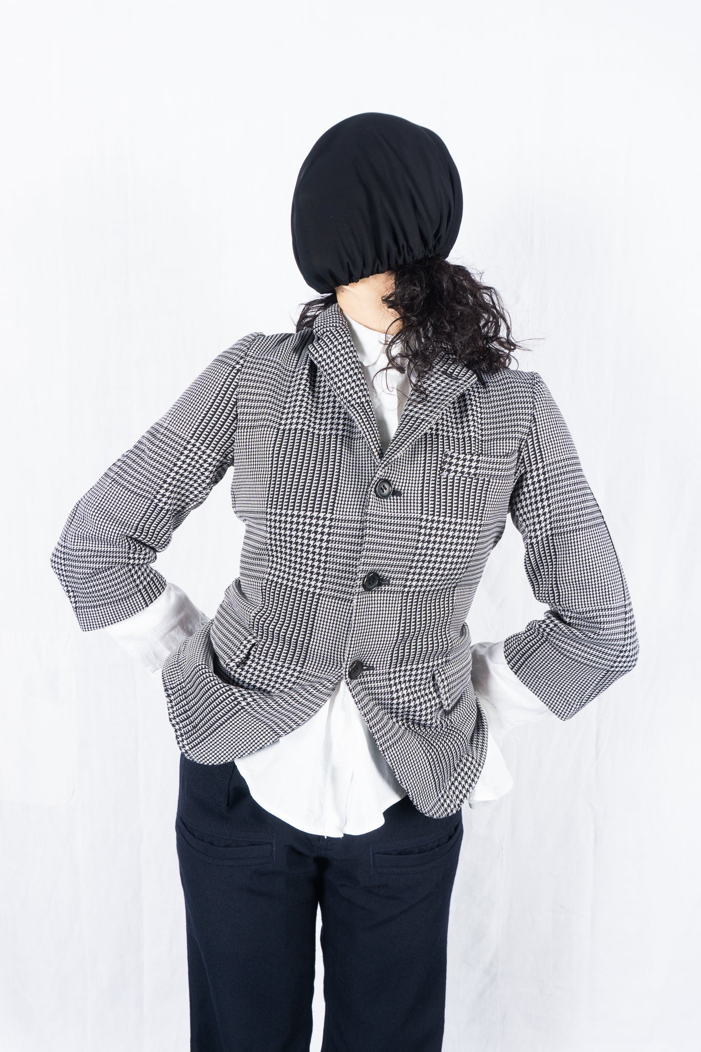 Comme des Garçons SS12 asymmetrical checked jacket – open view | Recente Studio