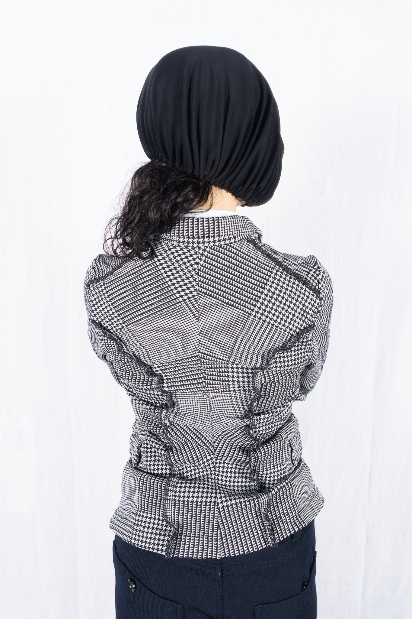 Comme des Garçons SS12 asymmetrical checked jacket – side view | Recente Studio