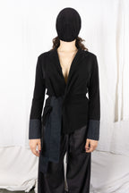 Yohji Yamamoto Noir A/W 2009 Japandi jacket – worn view | Recente Studio