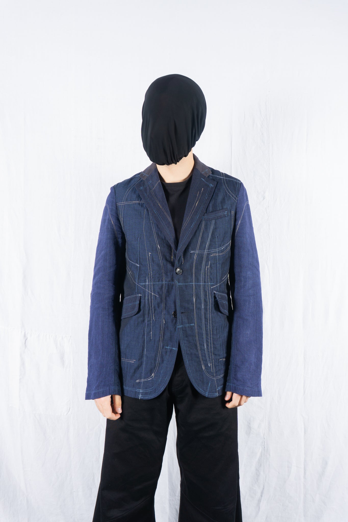 Junya Watanabe Man S/S 2021 patchwork jacket – front view | Recente Studio