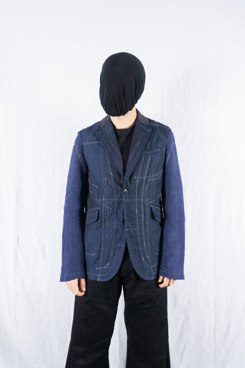 Junya Watanabe Man S/S 2021 patchwork jacket – front view | Recente Studio