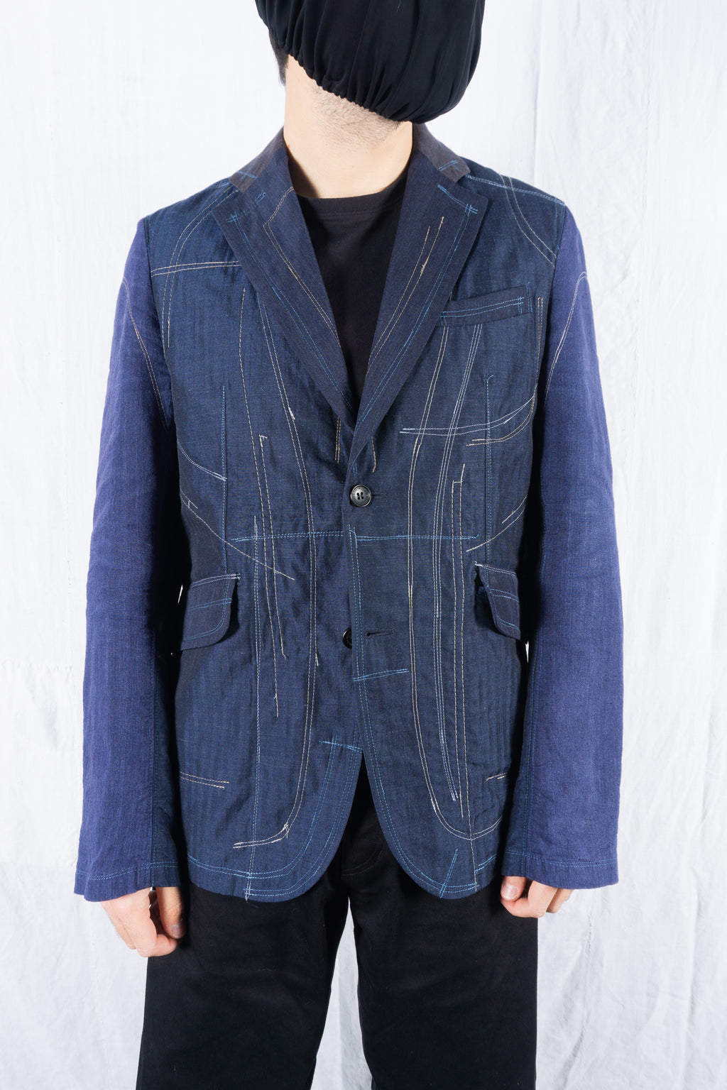 Junya Watanabe Man S/S 2021 patchwork jacket – open front | Recente Studio