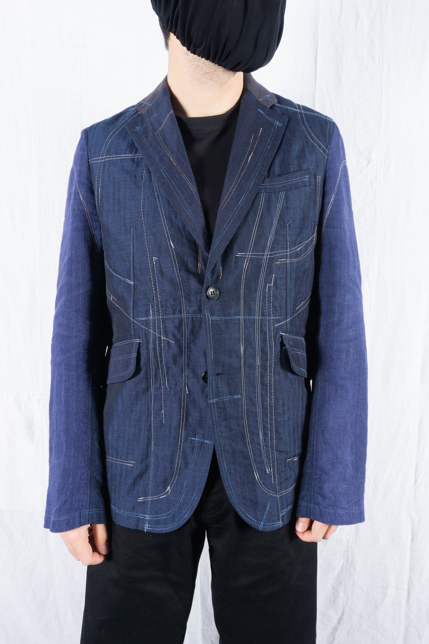 Junya Watanabe Man S/S 2021 patchwork jacket – open front | Recente Studio