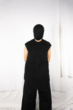 Comme des Garçons 1990s asymmetrical vest – worn view | Recente Studio