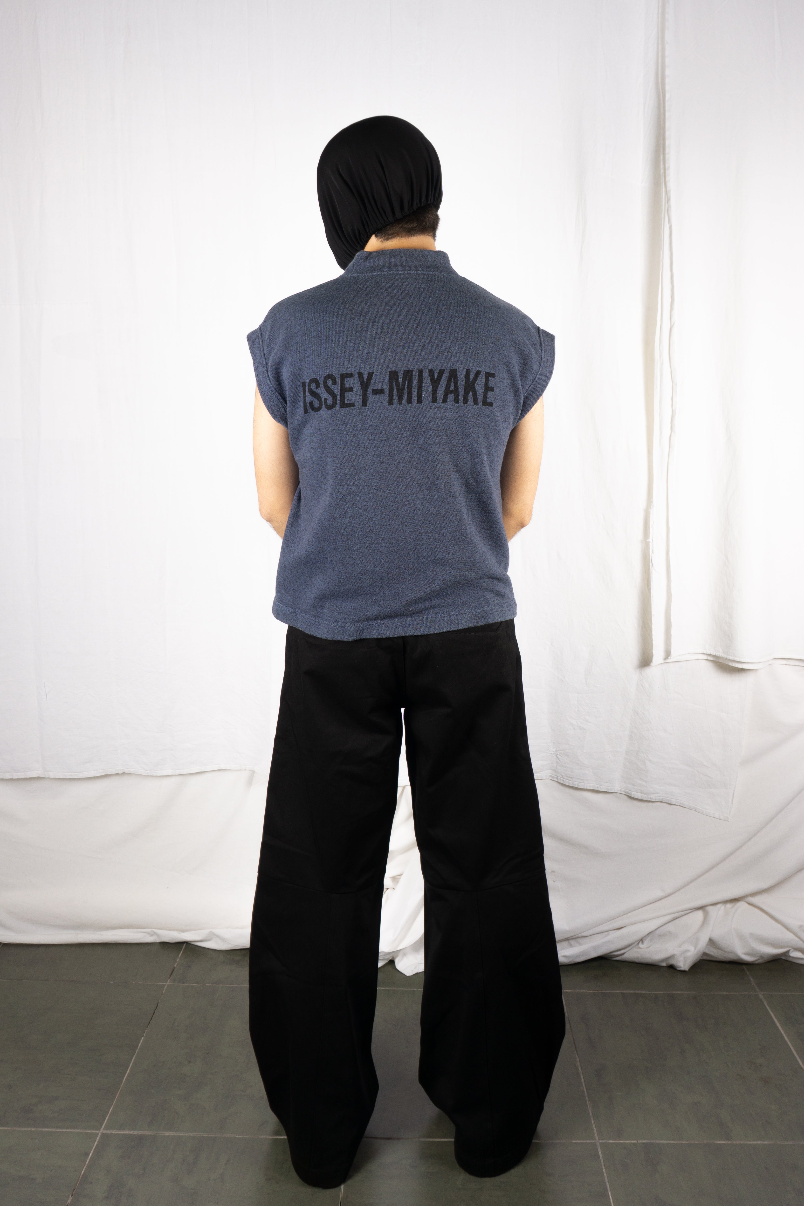 Issey Miyake Men 1980s logo vest – back view | Recente Studio
