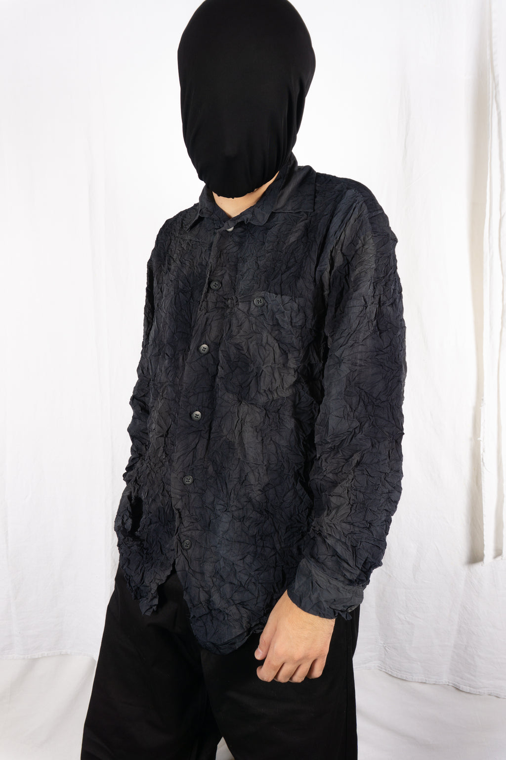 Issey Miyake A/W 1993 crinkle shirt – full length | Recente Studio