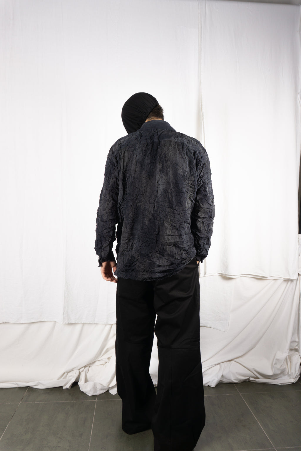 Issey Miyake A/W 1993 crinkle shirt – open front | Recente Studio