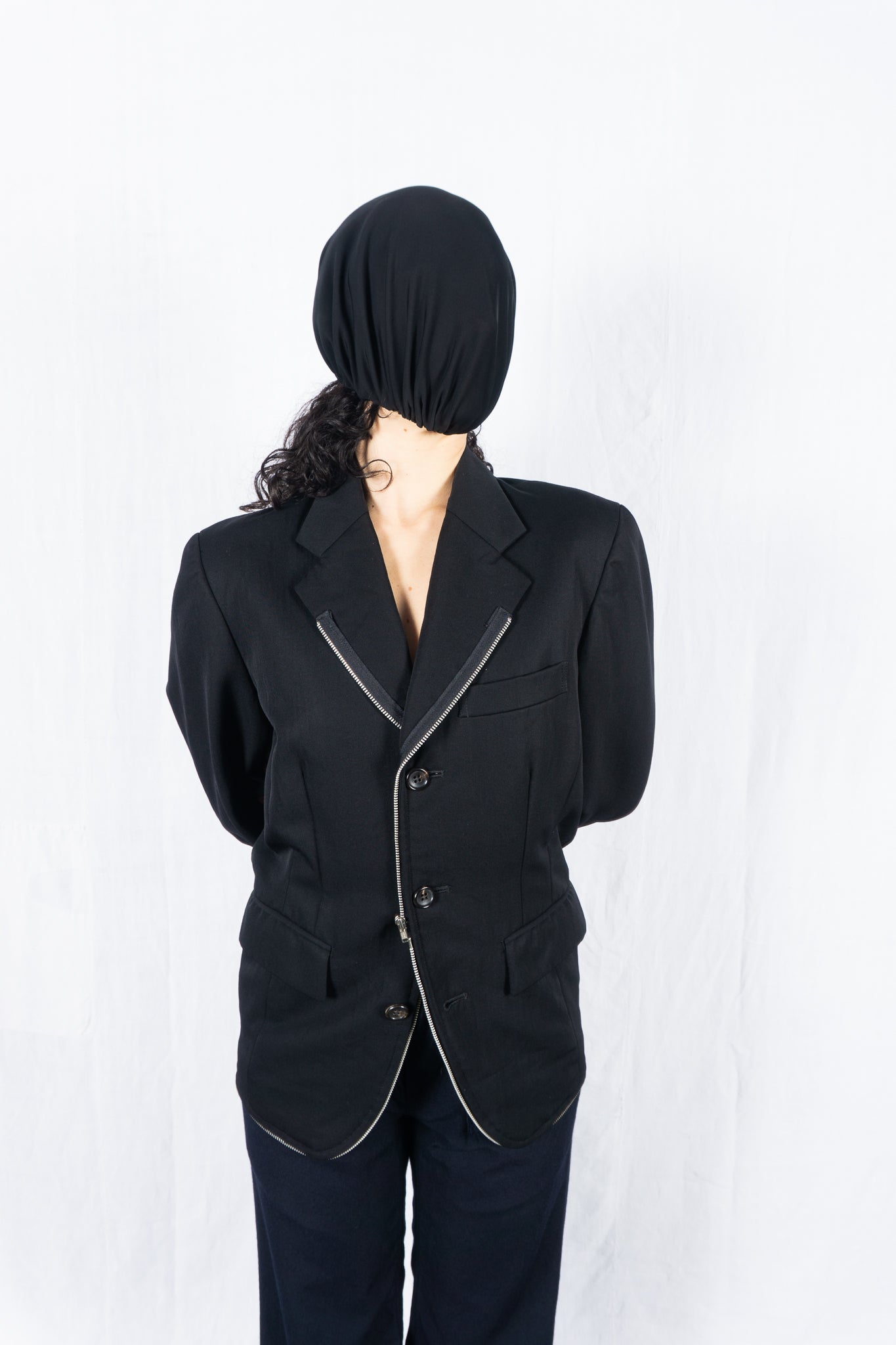 Comme des Garçons S/S 1992 deformable zip jacket – front view | Recente Studio