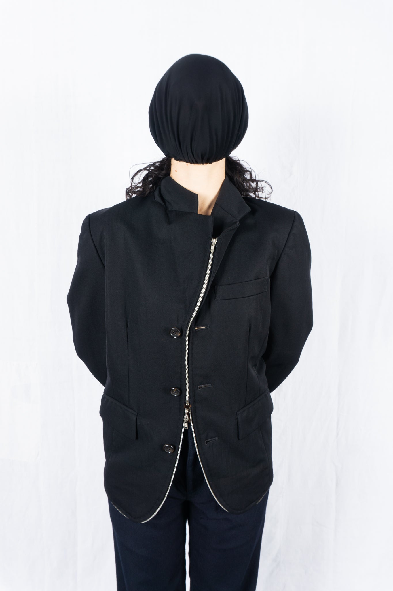 Comme des Garçons S/S 1992 deformable zip jacket – back view | Recente Studio