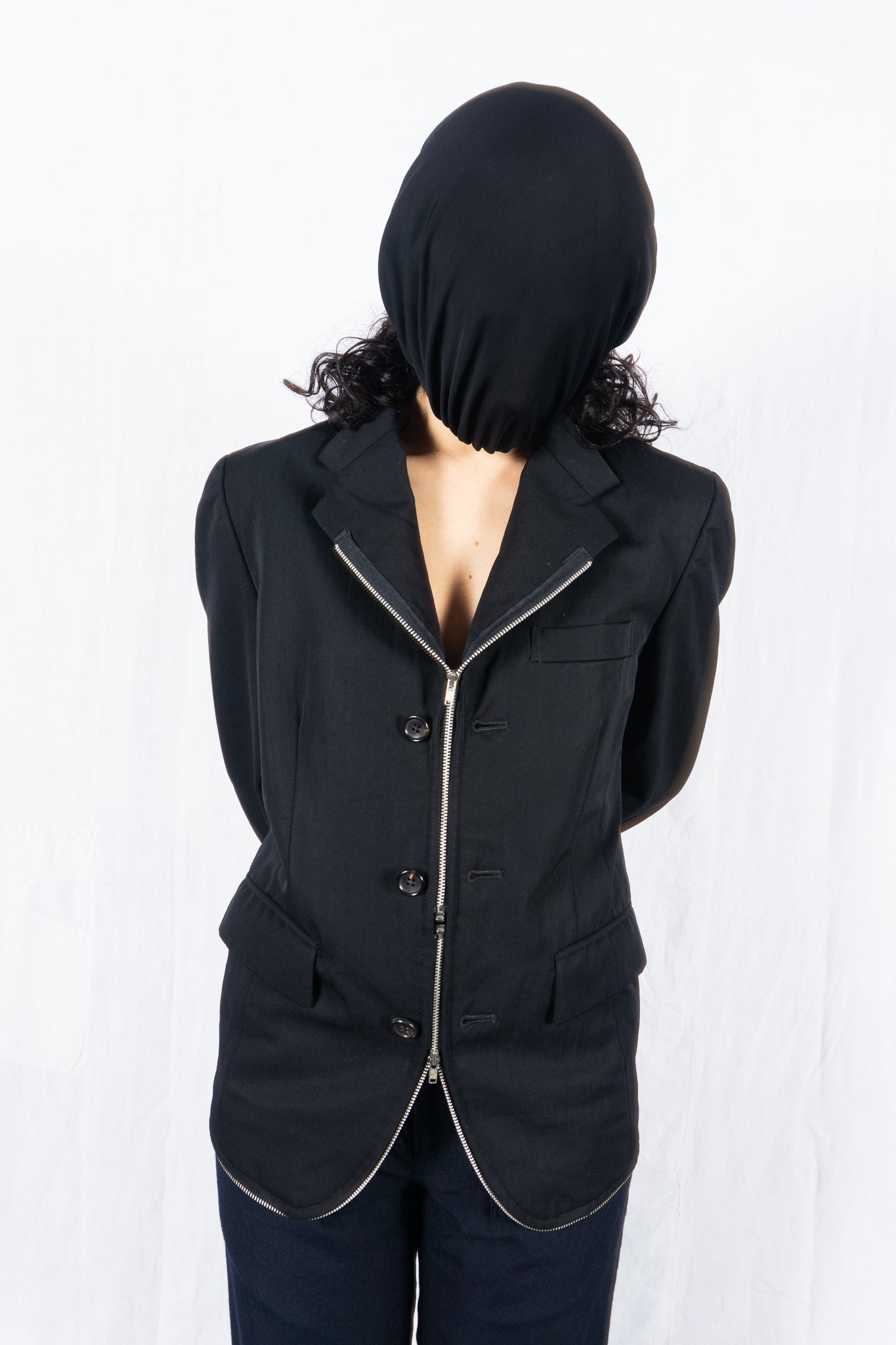 Comme des Garçons S/S 1992 deformable zip jacket – zip detail | Recente Studio