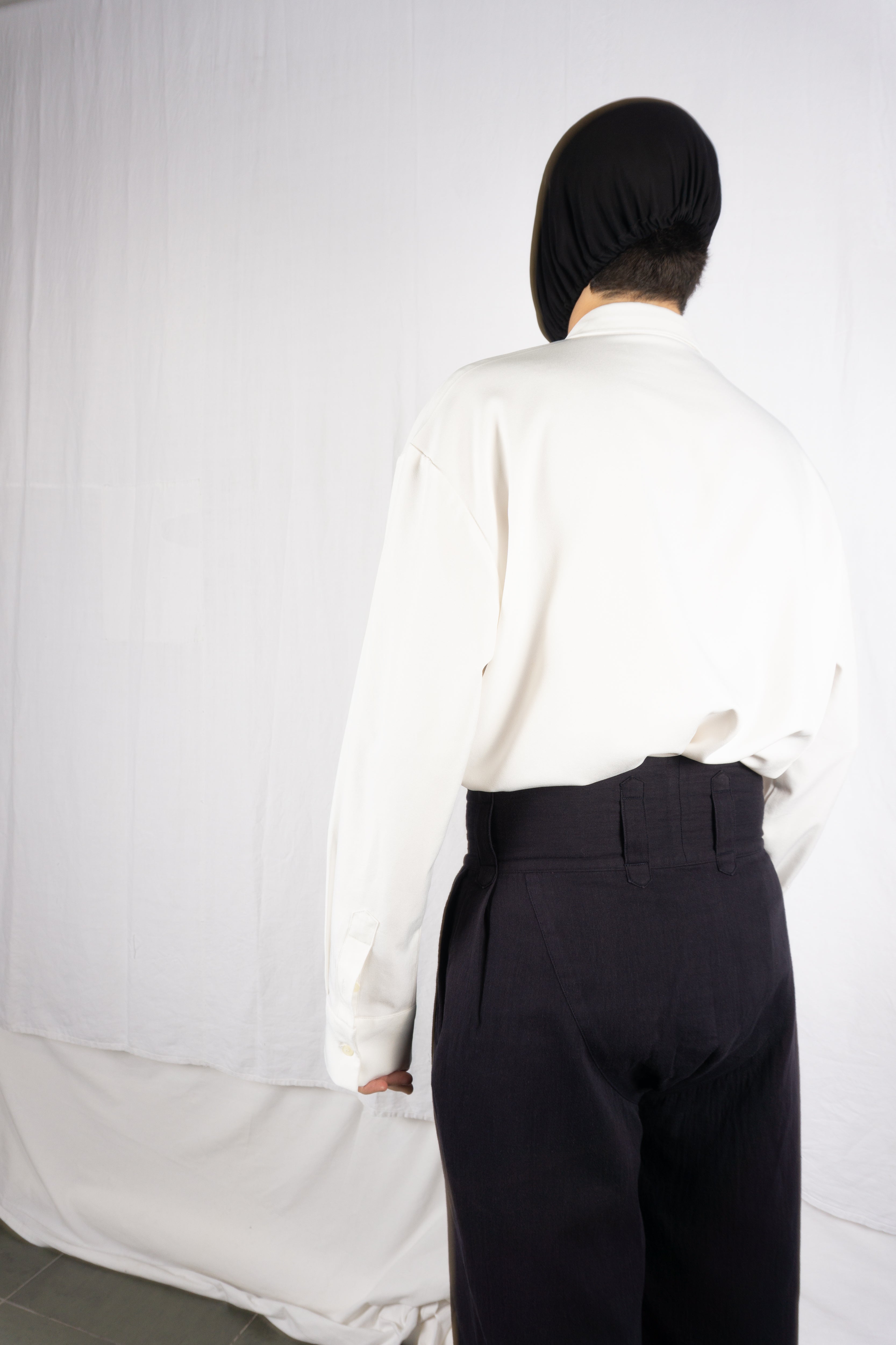 Issey Miyake Men 1990s high-waisted trousers – back view | Recente Studio