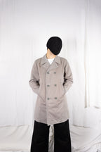 Comme des Garçons SHIRT 2000s double-breasted trench coat – back view | Recente Studio