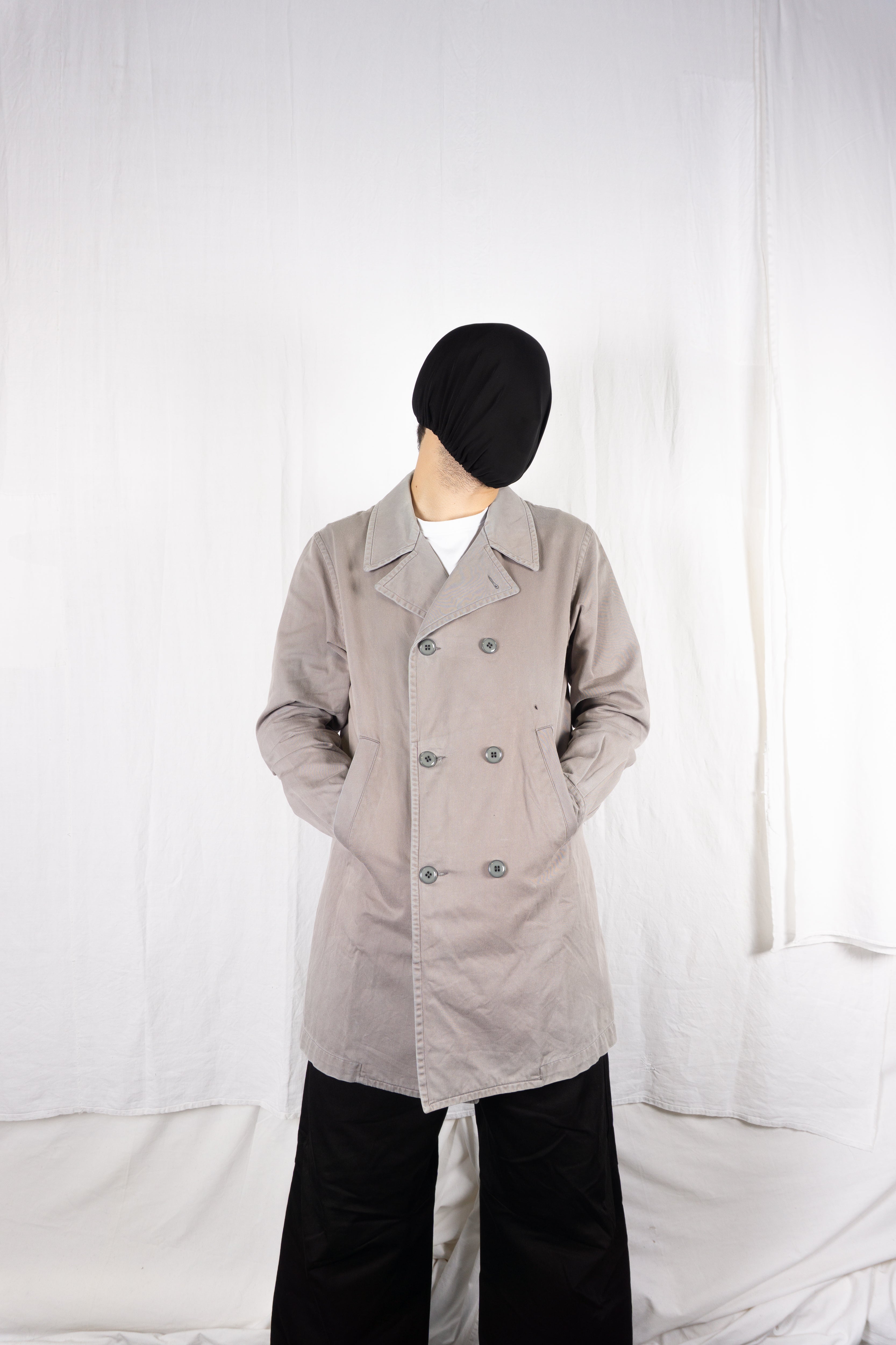 Comme des Garçons SHIRT 2000s double-breasted trench coat – back view | Recente Studio