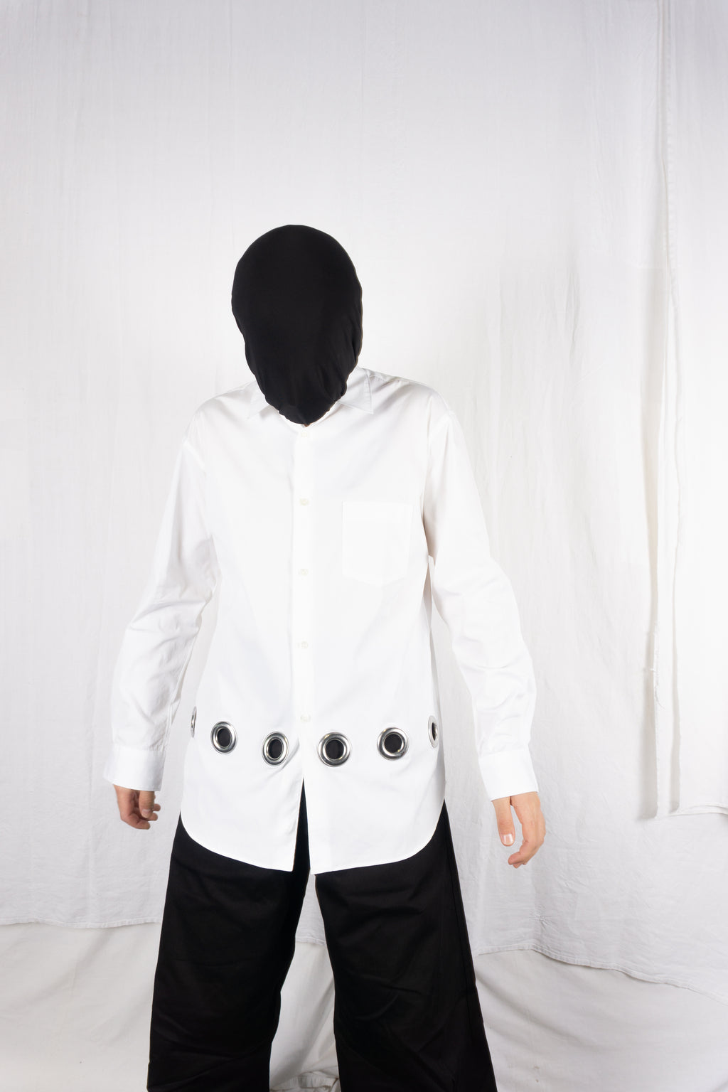 Comme des Garçons SHIRT rings shirt – side view | Recente Studio