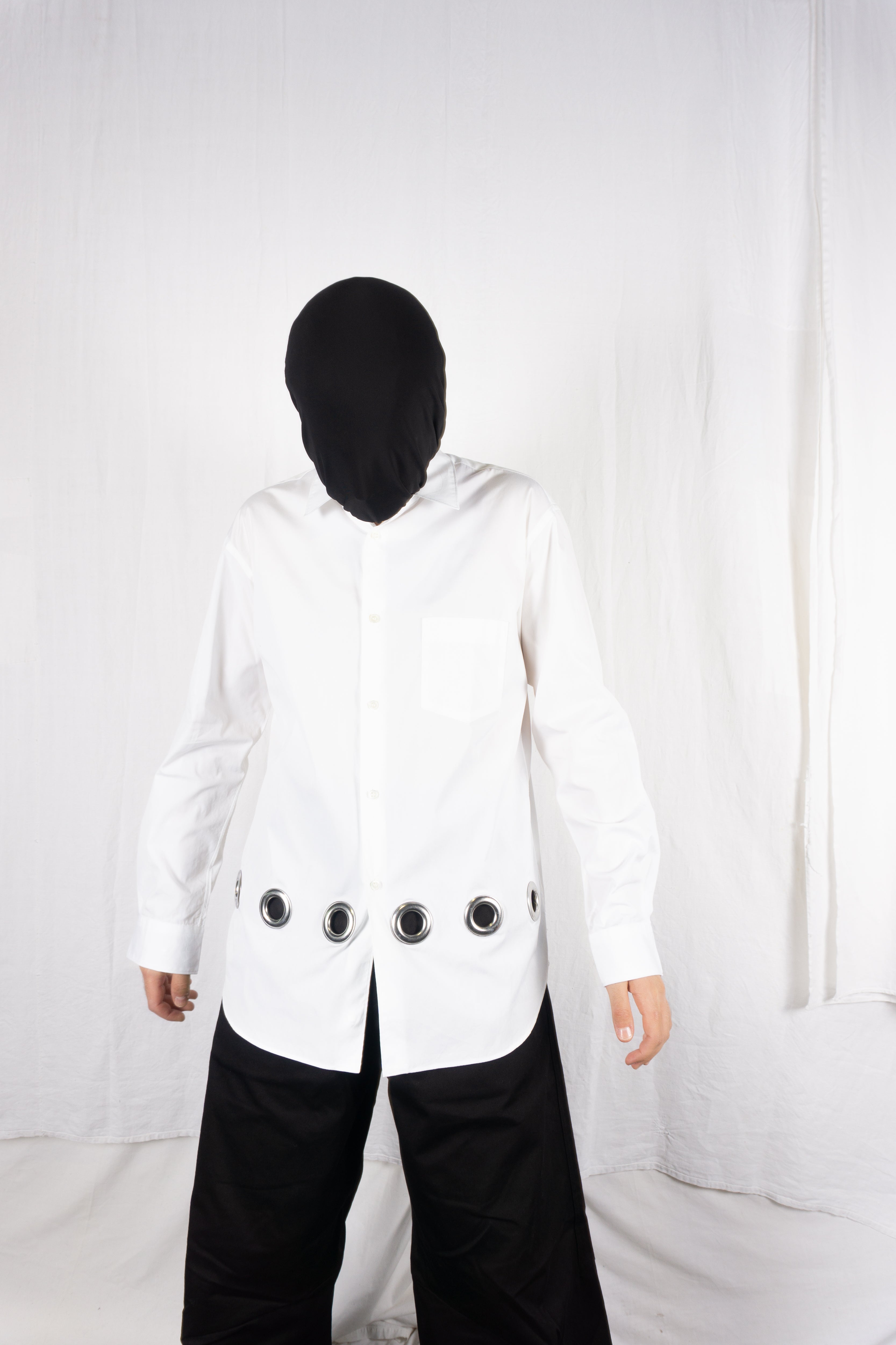 Comme des Garçons SHIRT rings shirt – side view | Recente Studio