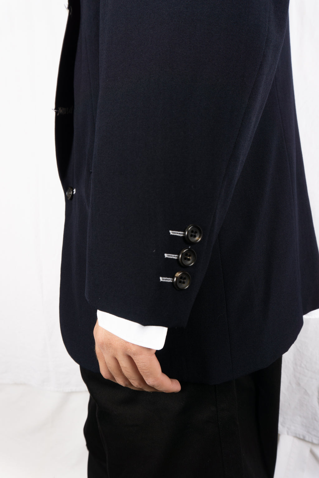 Comme des Garçons Homme Plus S/S 1992 stitched jacket – worn view | Recente Studio