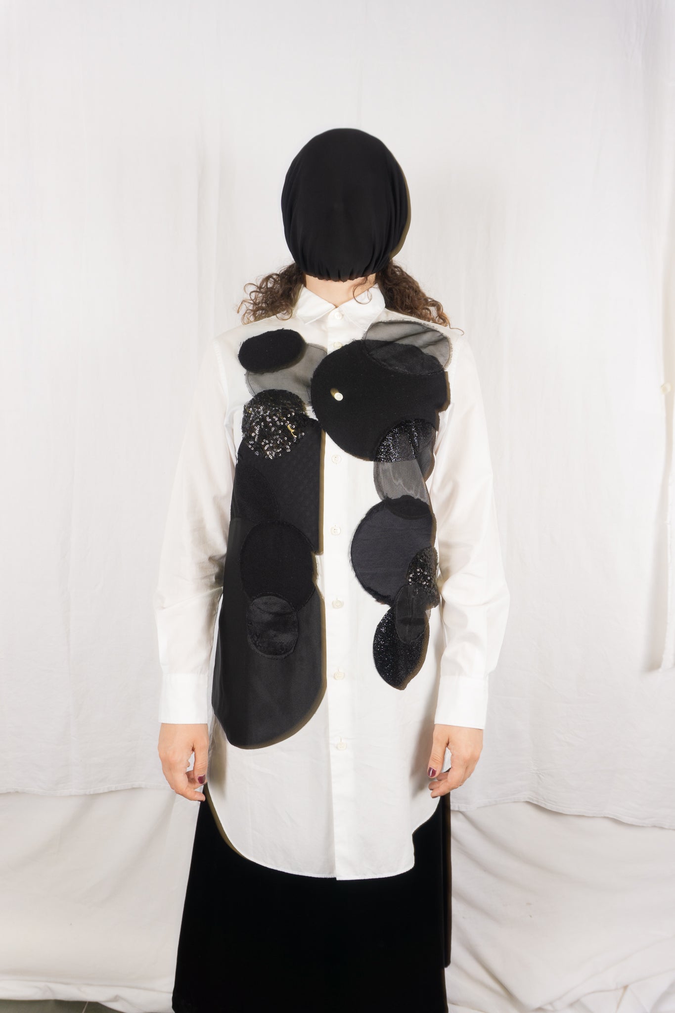 Junya Watanabe AW14 patchwork shirt – back view | Recente Studio