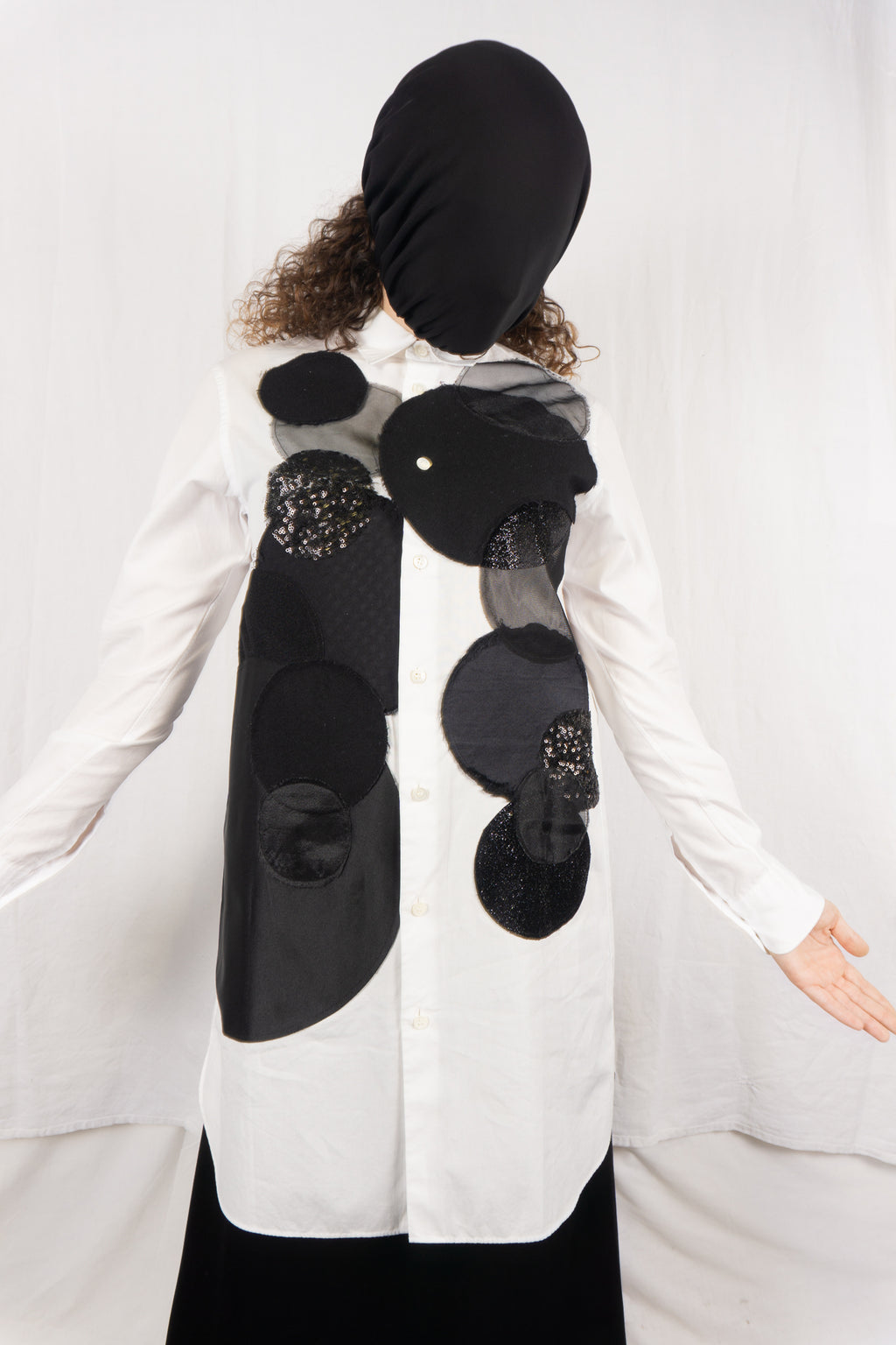 Junya Watanabe A/W 2014 patchwork shirt – side view | Recente Studio