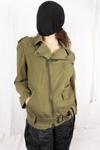 Yohji Yamamoto Regulation SS13 biker jacket – worn view | Recente Studio