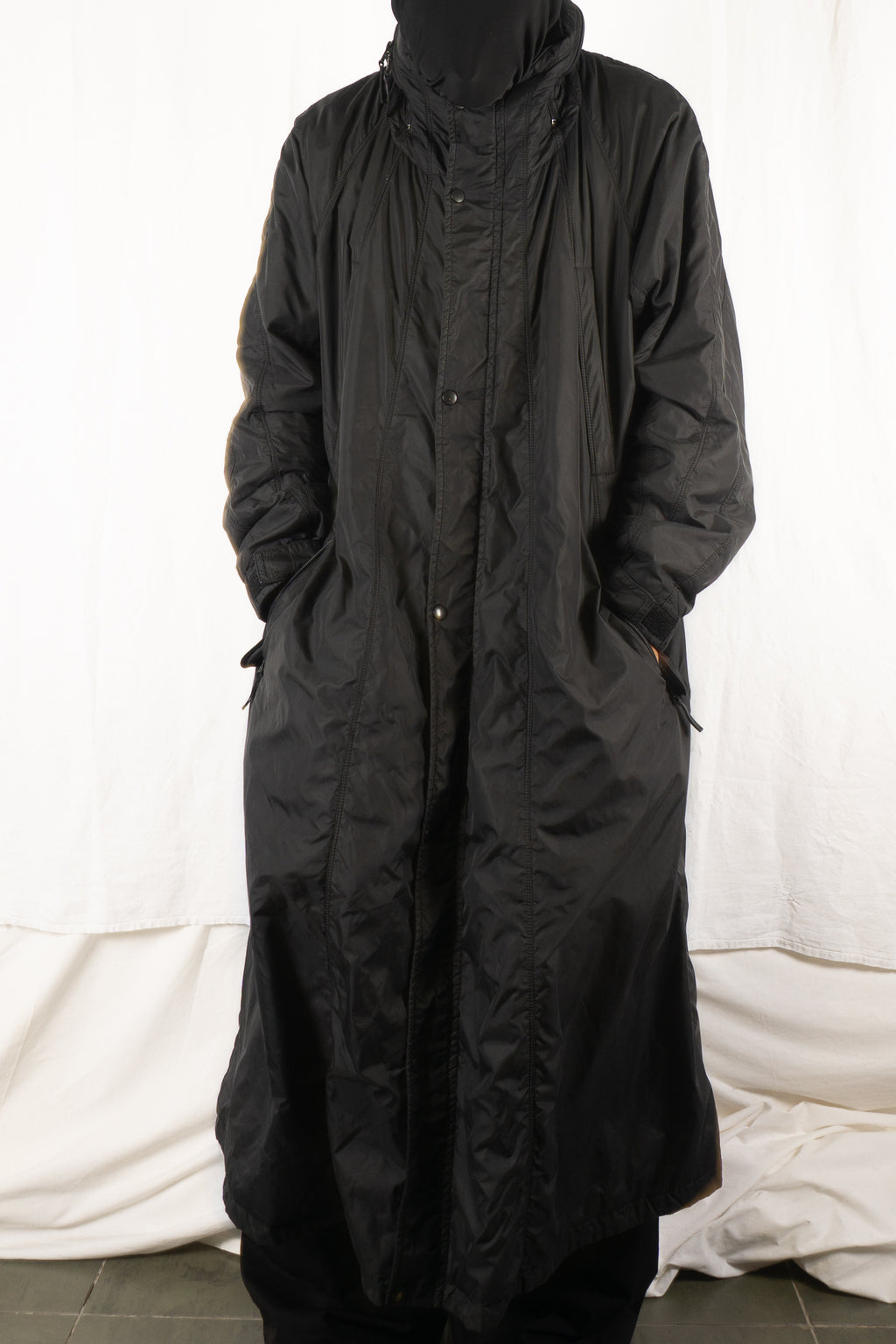Issey Miyake Men White Label 2000s parachute coat – back view | Recente Studio