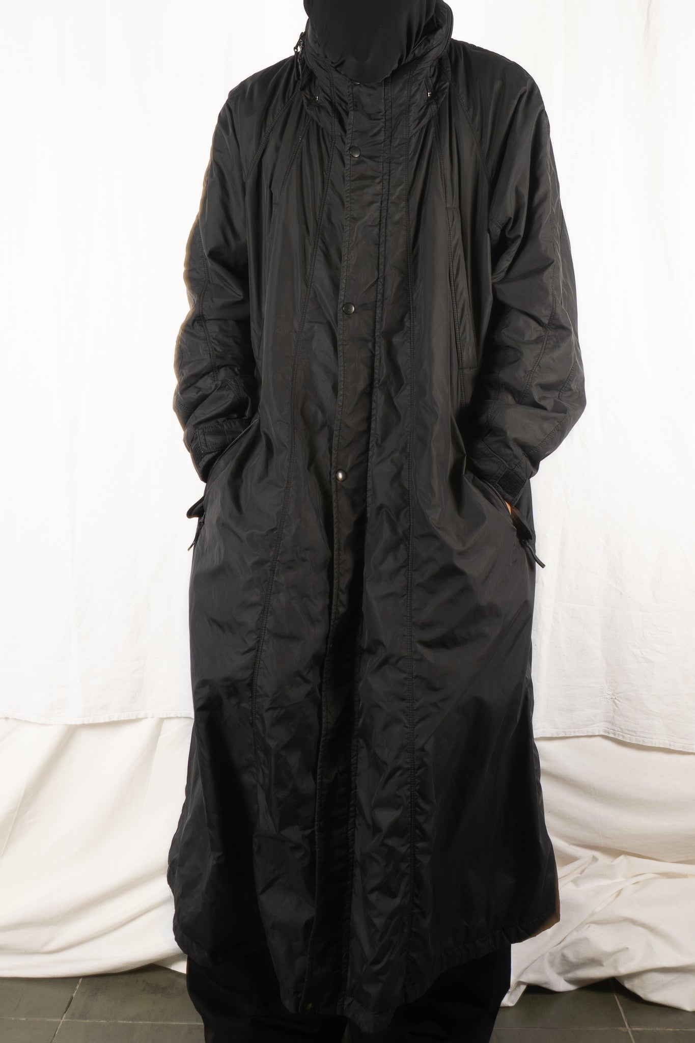 Issey Miyake Men White Label 2000s parachute coat – back view | Recente Studio
