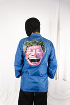 Comme des Garçons SHIRT S/S 2021 x Yue Minjun nylon jacket – front view | Recente Studio